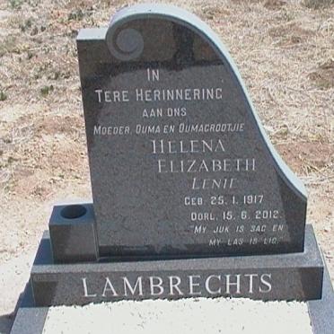 LAMBRECHTS Helena Elizabeth 1917-2012