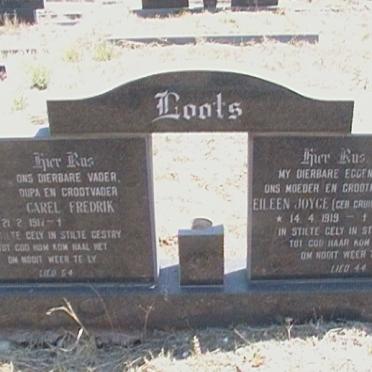 LOOTS Carel Fredrik 1917- &amp; Eileen Joyce CRUICKSHANK 1919-1983