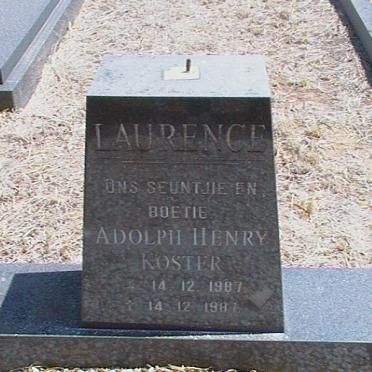 LAURENCE Adolph Henry Koster 1987-1987