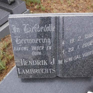 LAMBRECHTS Hendrik J. 1916-2002 &amp; Fransina 1917-1991