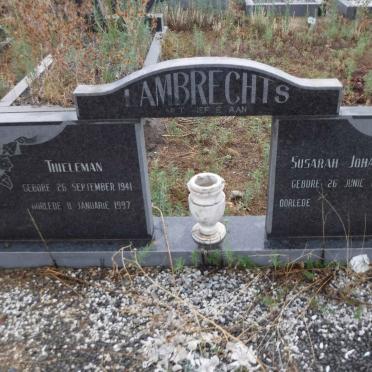 LAMBRECHTS Thieleman 1941-1997 &amp; Susarah Johanna 1940-