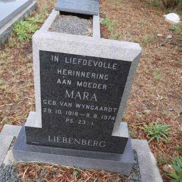 LIEBENBERG Mara nee VAN WYNGAARDT 1918-1974