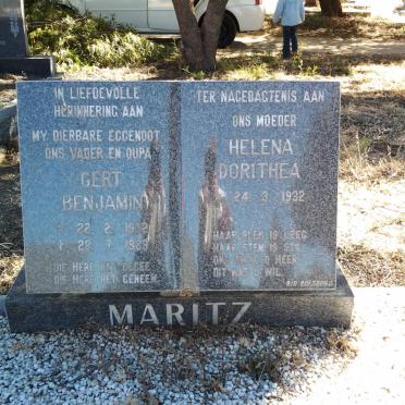 MARITZ Gert Benjamin 1932-1989 &amp; Helena Dorithea 1932-