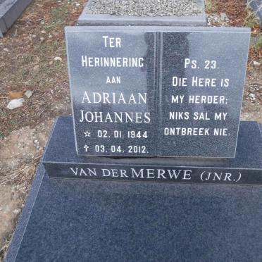 MERWE Adriaan Johannes, van der 1944-2012