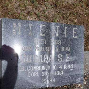 MIENIE Susara S.E. nee COMBRINCK 1884-1961