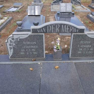 MERWE Adriaan Johannes, van der 1912-1994 &amp; Hester Cathrina 1912-2009