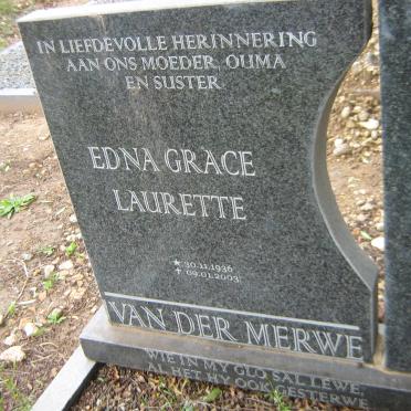 MERWE Edna Grace Laurette, van der 1936-2003