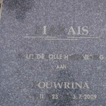 MARAIS Paul Andries 1929-1997 &amp; Louwrina 1923-2009