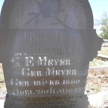 MEYER G.E. nee MEYER 1860-1937