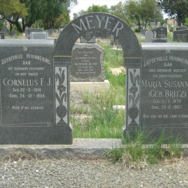 MEYER Cornelus F.J. 1874-1954 &amp; Maria Susanna BRITZ 1879-1967