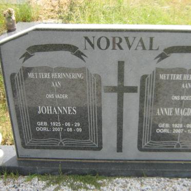 NORVAL Johannes 1925-2007 &amp; Annie Magdalena 1928-2007