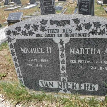 NIEKERK Michiel H., van 1883-1961 &amp; Martha A. PIETERSE 1885-1963