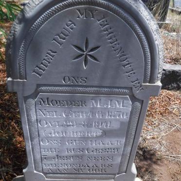 NEL M.J.M. nee JOUBERT 1870-1941