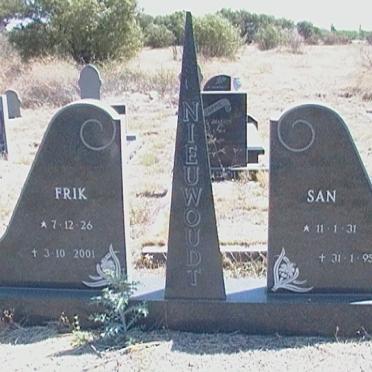 NIEUWOUDT Frik 1926-2001 &amp; San 1931-1995