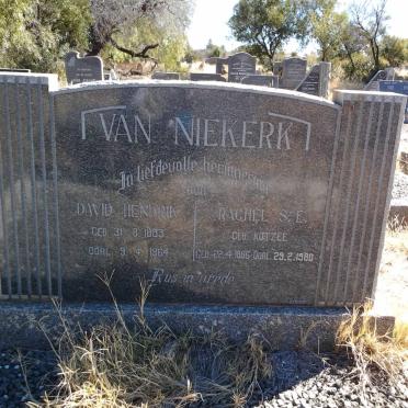 NIEKERK David Hendrik, van 1883-1964 &amp; Rachel S.E. KOTZEE 1886-1980