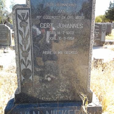 NIEKERK Gert Johannes, van 1863-1954