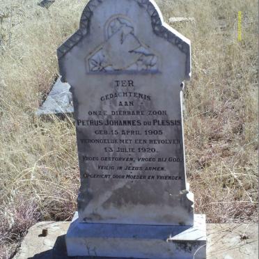 PLESSIS Petrus Johannes, du 1905-1920