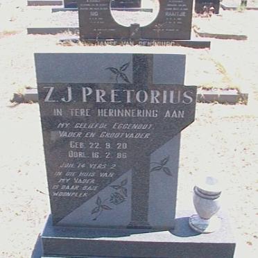 PRETORIUS Z.J. 1920-1986