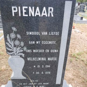 PIENAAR Wilhelmina Maria 1914-1978