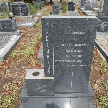 PRETORIUS Lourens Johannes 1893-1968