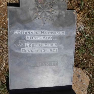 POSTUMUS Johannes Mattheus 1915-1958