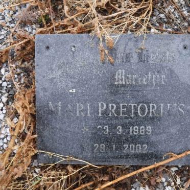 PRETORIUS A.J. 1936-1996 &amp; Marie M.M. 1937- :: PRETORIUS Marietjie 1989-2002