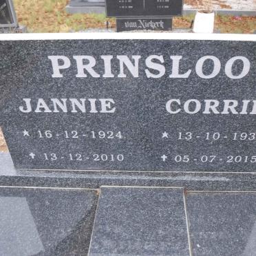 PRINSLOO Jannie 1924-2010 &amp; Corrie 1932-2015