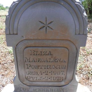 POSTHUMUS Eliza Magdalena 1907-1928