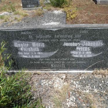 SMITH Jacobus Johannes Petrus 1870-1954 &amp; Maatje Maria Elizabeth KOTZE 1871-1959