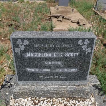 SCOTT Magdalena C.G. nee BRITS 1886-1955