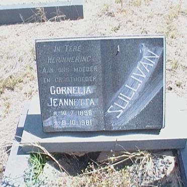 SULLIVAN Cornelia Jeannetta 1896-1981
