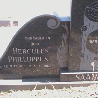 SAAIMAN Hercules Philluppus 1906-1993 &amp; Anna Elizabeth 1912-1991