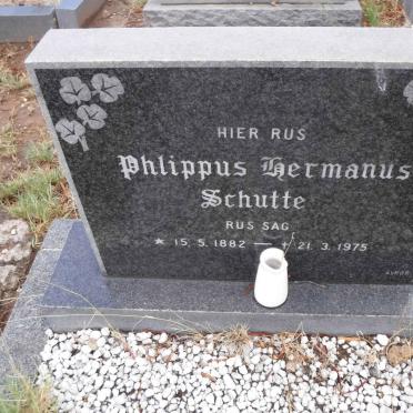 SCHUTTE Phlippus Hermanus 1882-1975