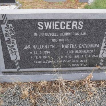 SWIEGERS Jan Vallentyn 1894-1980 &amp; Martha Catharina OBERHOLSTER 1896-1978