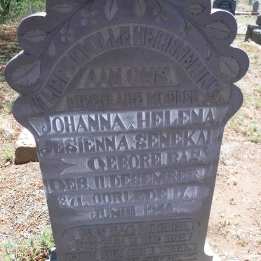 SENEKAL Johanna Helena Jesienna nee RAS 1871-1936
