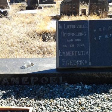 SWANEPOEL Louis Johannes 1913-1990 &amp; Emmerentia Fredrika 1915-2005 