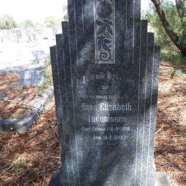 THEUNISSEN Anna Elizabeth nee CRONJE 1878-1945