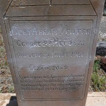 VENTER Gert Abram 1878-1941