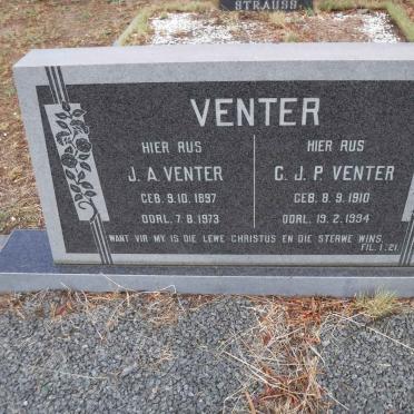 VENTER J.A. 1897-1973 &amp; C.J.P. 1910-1994