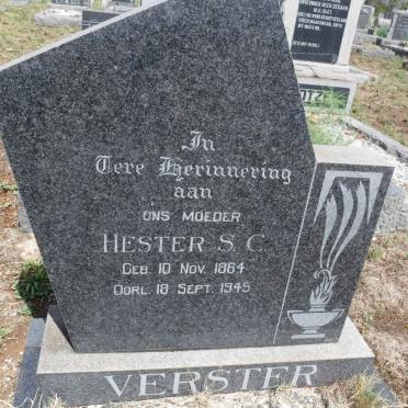 VERSTER Hester S.C. 1864-1945