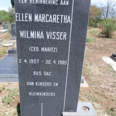 VISSER Ellen Margaretha Wilmina nee MARITZ 1907-1980