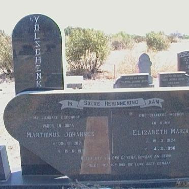 VOLSCHENK Marthinus Johannes 1912-1981 &amp; Elizabeth Maria 1924-1996