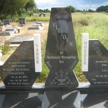 VILJOEN Willem Hendrik Johannes 1932-2007 &amp; Lilian 1930-