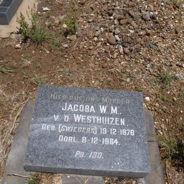 WESTHUIZEN Jacoba J.M., van der nee SWIEGERS 1878-1964