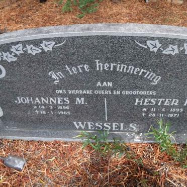 WESSELS Johannes M. 1896-1965 &amp; Hester H. 1893-1971