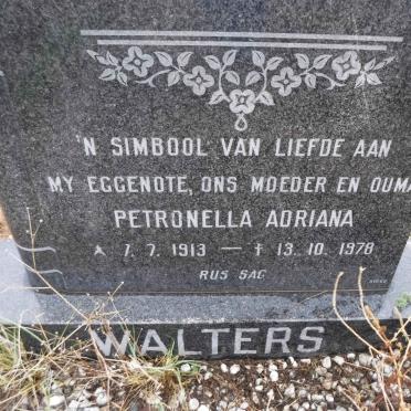 WALTERS Petronella Adriana 1913-1978