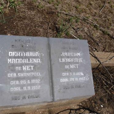 WET Abraham Liebrecht,de 1876-1967 &amp; Gertruida Magdalena SWANEPOEL 1882-1952