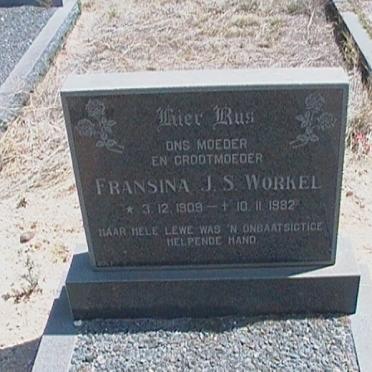 WORKEL Francina J.S. 1909-1982