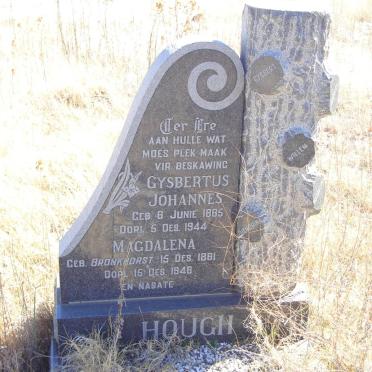 HOUGH Magdalena nee BRONKHORST 1861-1948 :: HOUGH Gysbertus Johannes 1885-1944
