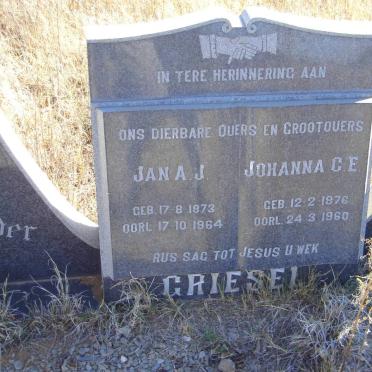 GRIESEL Jan A.J. 1873-1964 &amp; Johanna C.E. 1876-1960